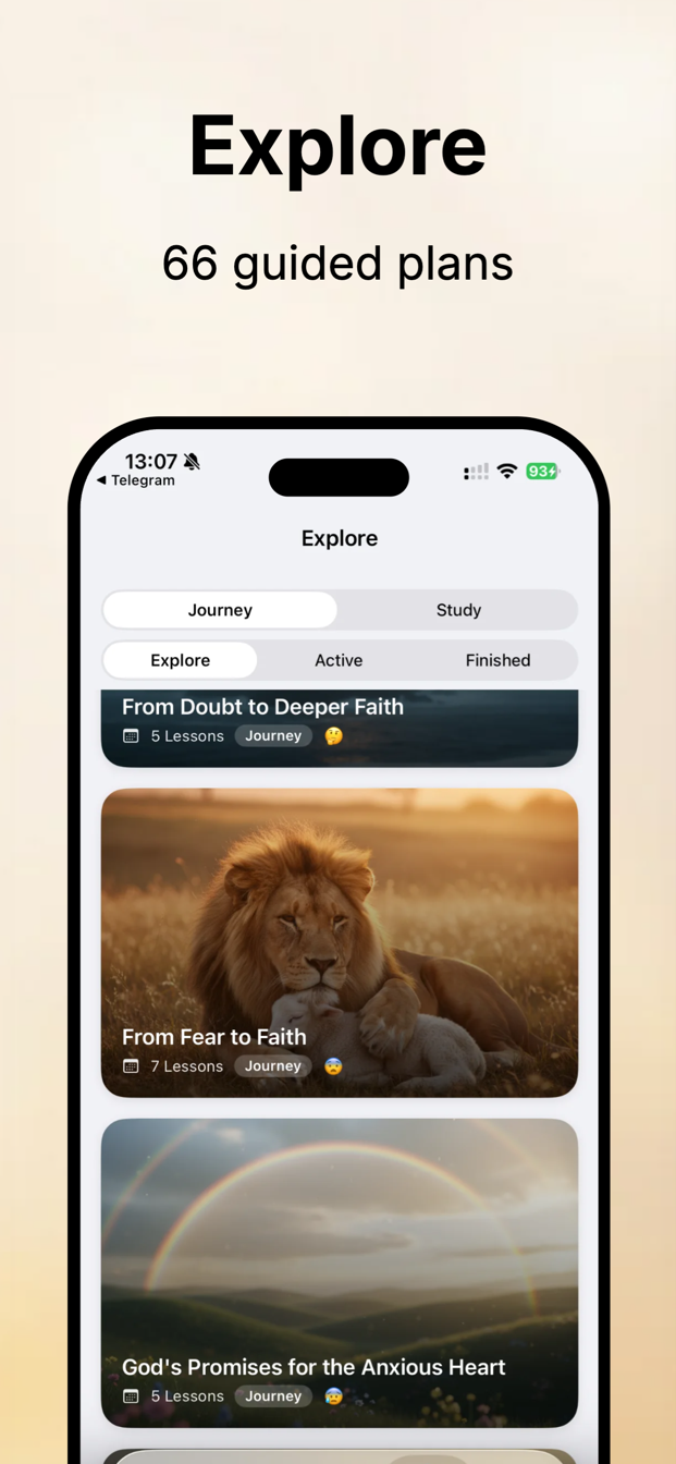 Father Leo app — explore 66 guided reading plans