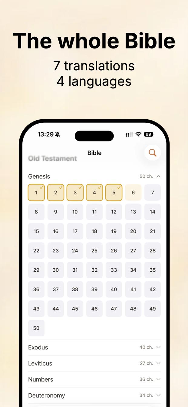 Father Leo app — the whole Bible in 10 translations and 7 languages
