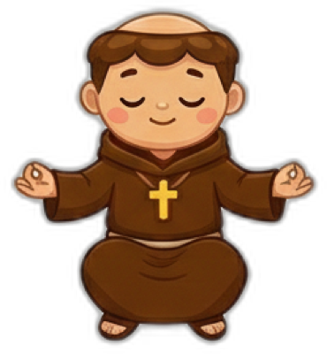 Father Leo in peaceful meditation