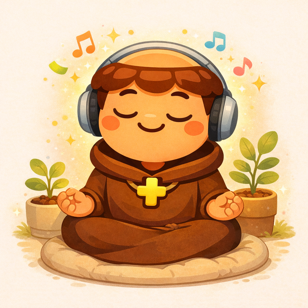 Father Leo peaceful sleep mode with ambient nature sounds