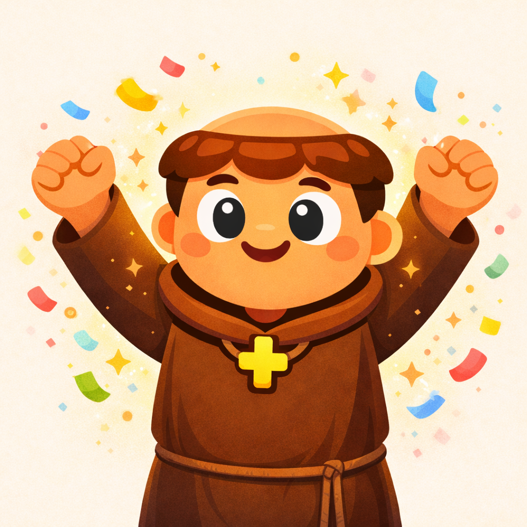 Father Leo celebrating your daily Bible reading streak